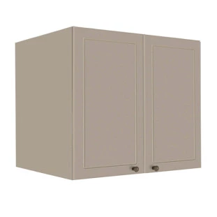 Módulo Armário Aéreo 68x80x56cm 2 Portas 100% MDF Cozinha Provence Robel Fendi/Fendi Matte