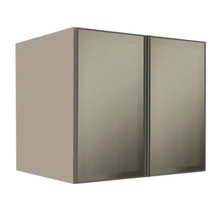 Módulo Armário Aéreo 68x80x56cm 2 Portas Vidro Reflecta Cozinha Modulada Robel Fendi