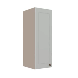 Módulo Armário Aéreo 88x30x34cm 1 Porta 100% MDF Cozinha Provence Robel Fendi/Branco Matte