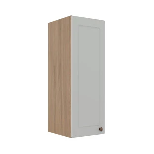 Módulo Armário Aéreo 88x30x34cm 1 Porta 100% MDF Cozinha Provence Robel Hanover/Branco Matte