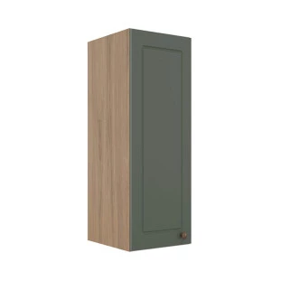 Módulo Armário Aéreo 88x30x34cm 1 Porta 100% MDF Cozinha Provence Robel Hanover/Salvia Matte