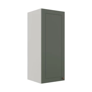 Módulo Armário Aéreo 88x35x34cm 1 Porta 100% MDF Cozinha Provence Robel Branco/Salvia Matte