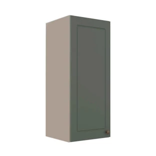 Módulo Armário Aéreo 88x35x34cm 1 Porta 100% MDF Cozinha Provence Robel Fendi/Salvia Matte