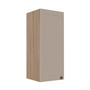 Módulo Armário Aéreo 88x35x34cm 1 Porta 100% MDF Cozinha Provence Robel Hanover/Fendi Matte