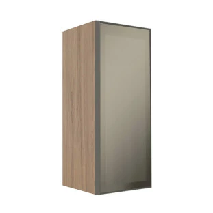 Módulo Armário Aéreo 88x35X34cm 1 Porta Vidro Reflecta Cozinha Modulada Robel Hanover
