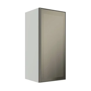 Módulo Armário Aéreo 88x40X34cm 1 Porta Vidro Reflecta Cozinha Modulada Robel Branco