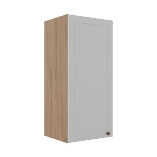 Módulo Armário Aéreo 88x40x34cm 1 Porta 100% MDF Cozinha Provence Robel Hanover/Branco Matte