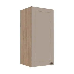 Módulo Armário Aéreo 88x40x34cm 1 Porta 100% MDF Cozinha Provence Robel Hanover/Fendi Matte