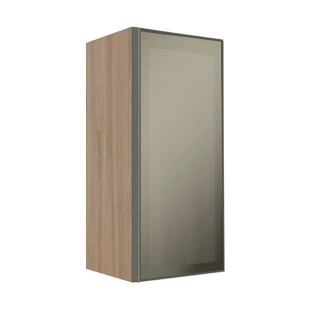 Módulo Armário Aéreo 88x40X34cm 1 Porta Vidro Reflecta Cozinha Modulada Robel Hanover