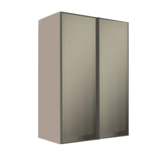 Módulo Armário Aéreo 88x60X34cm 2 Portas Vidro Reflecta Cozinha Modulada Robel Fendi