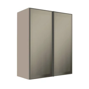 Módulo Armário Aéreo 88x70X34cm 2 Portas Vidro Reflecta Cozinha Modulada Robel Fendi