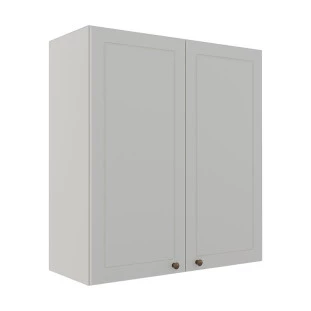 Módulo Armário Aéreo 88x80x34cm 2 Portas 100% MDF Cozinha Provence Robel Branco/Branco Matte