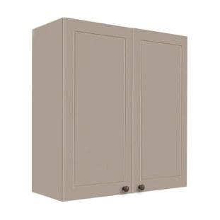 Módulo Armário Aéreo 88x80x34cm 2 Portas 100% MDF Cozinha Provence Robel Fendi/Fendi Matte