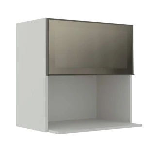 Armário Aéreo Nicho Micro-Ondas 68x70x43 Vidro Reflecta Cozinha Modulada Robel Branco