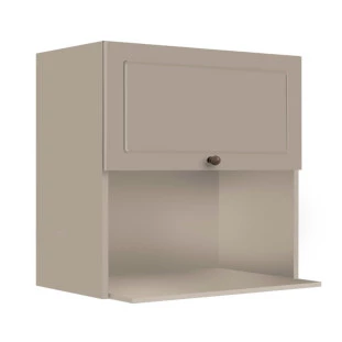 Módulo Armário Aéreo Nicho Micro-Ondas 68x70x43cm 100% MDF Cozinha Provence Robel Fendi/Fendi Matte