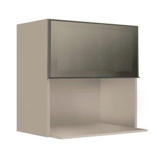 Armário Aéreo Nicho Micro-Ondas 68x70x43 Vidro Reflecta Cozinha Modulada Robel Fendi