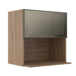 Armário Aéreo Nicho Micro-Ondas 68x70x43 Vidro Reflecta Cozinha Modulada Robel Hanover