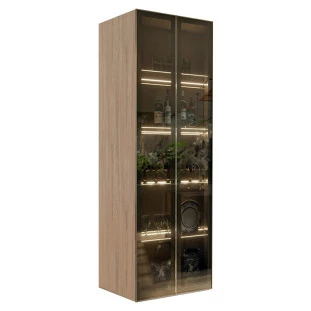 Módulo Cristaleira 70 x 208,5 x 54,3 com Porta Reflecta Cozinha Modulada Robel Hanover