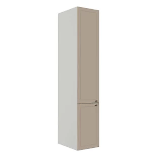 Módulo Paneleiro 208x40x56cm 2 Portas 100% MDF Cozinha Provence Robel Branco/Fendi Matte