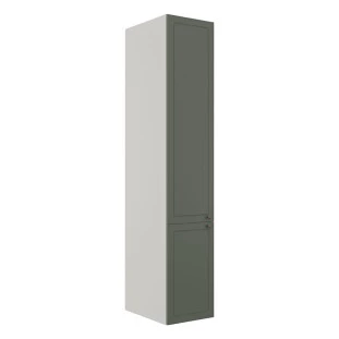 Módulo Paneleiro 208x40x56cm 2 Portas 100% MDF Cozinha Provence Robel Branco/Salvia Matte