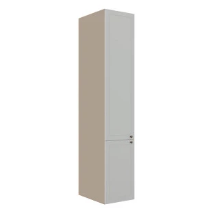 Módulo Paneleiro 208x40x56cm 2 Portas 100% MDF Cozinha Provence Robel Fendi/Branco Matte
