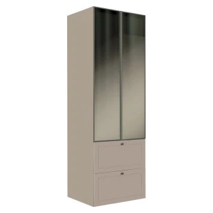 Módulo Paneleiro 172x70x56cm 2G 2P Vidro Reflecta Cozinha Provence Robel Fendi/Fendi Matte