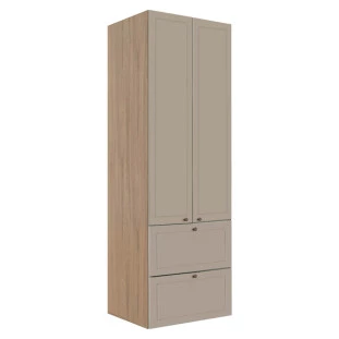 Módulo Paneleiro 172x70x56cm 2 Portas 2 Gavetas 100% MDF Cozinha Provence Robel Hanover/Fendi Matte