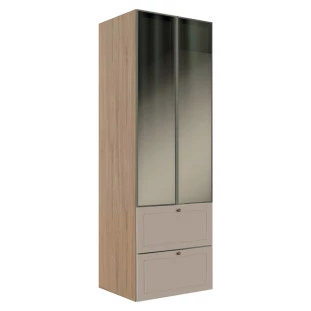 Módulo Paneleiro 172x70x56cm 2G 2P Vidro Reflecta Cozinha Provence Robel Hanover/Fendi Matte