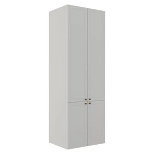 Módulo Paneleiro 208x70x56cm 4 Portas 100% MDF Cozinha Provence Robel Branco/Branco Matte