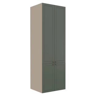 Módulo Paneleiro 208x70x56cm 4 Portas 100% MDF Cozinha Provence Robel Fendi/Salvia Matte