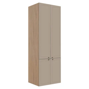 Módulo Paneleiro 208x70x56cm 4 Portas 100% MDF Cozinha Provence Robel Hanover/Fendi Matte