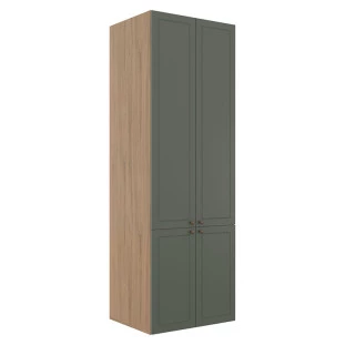 Módulo Paneleiro 208x70x56cm 4 Portas 100% MDF Cozinha Provence Robel Hanover/Salvia Matte
