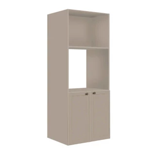 Módulo Torre Quente 172x70x56cm Micro-Ondas Forno 100% MDF Cozinha Provence Robel Fendi/Fendi Matte