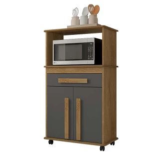 Balcão Multiuso Para Micro-ondas ou Forno 74cm Toronto RV Móveis Cinamomo/Grafite