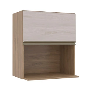 Módulo Armário Aéreo Nicho Micro-Ondas 68x60 100% MDF Cozinha Modulada Gold Robel Hanover/Aspen