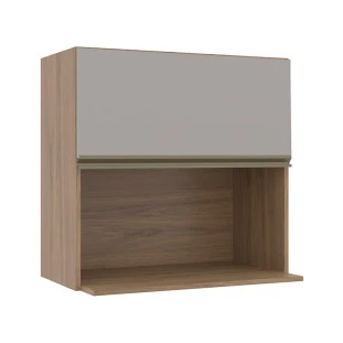 Módulo Armário Aéreo Nicho Micro-Omdas 68x70 100% MDF Cozinha Modulada Gold Robel Hanover/Fendi