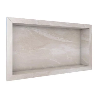 Nicho Para Banheiro 60x30x10 Porcelanato Polido Tradicional Cozimax Bege