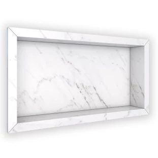Nicho Para Banheiro 60x30x10 Porcelanato Polido Tradicional Cozimax Branco