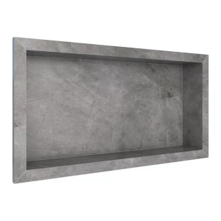 Nicho Para Banheiro 60x30x10 Porcelanato Polido Tradicional Cozimax Cinza