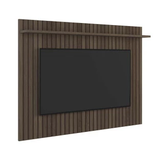 Painel  Frisado Para TV até 75 Polegadas Dallas 184x136 Lukaliam Imbuia/Off White