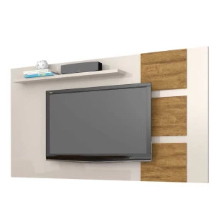 Painel Para TV 55 Polegadas Grécia 1.8 Lukaliam Off White/Amêndoa