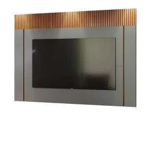 Painel Para TV 70 Polegadas Sagary 1.8 EAX Móveis Cinza/Tauari Ripado
