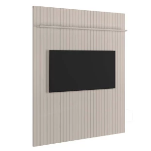 Painel Frisado 191x250cm Para TV 75 Polegadas Oslo Lukaliam Off White