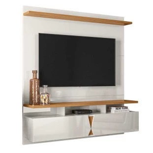 Painel Para TV 55 Polegadas Pequeno Imola 1.36 Lukaliam Off White/Tauari