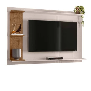 Painel Para TV Até 50 Pol Invictus 1.6 Lukaliam Off White/Canela