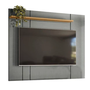 Painel Para TV 65 Polegadas 1.6 Zacat EAX Móveis Cinza/Freijo
