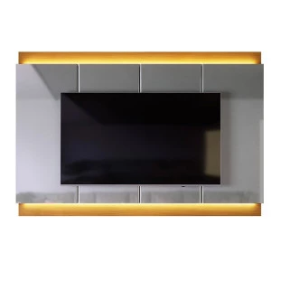 Painel Para TV 75 Polegadas Com LED 2.1 Zory EAX Móveis Cinza/Tauari