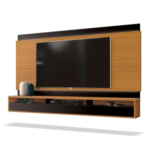 Painel Suspenso Para TV até 75 Pol Savoy 2.0 EDN Cedro/Preto