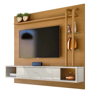 Painel Para TV 55 Polegadas 180cm Supreme 1.8 Lukaliam Tauari/Off White
