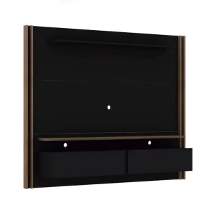 Painel Para TV Até 65 Polegadas Toronto 1.8 Gelius Preto/Madeirado